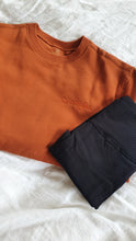 Load image into Gallery viewer, Here is our Signature Crew made of Organic Cotton and Recycled Polyester matched with our ribbed dream leggings